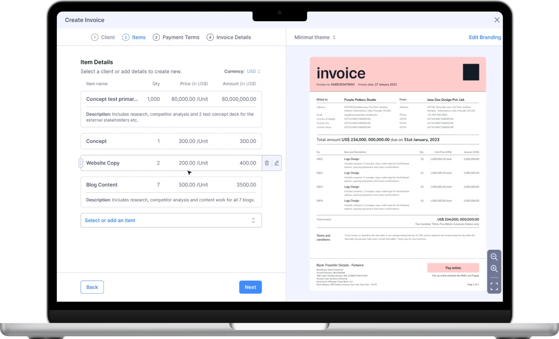 Invoicing - Case Study Preview